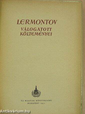 Lermontov válogatott költeményei