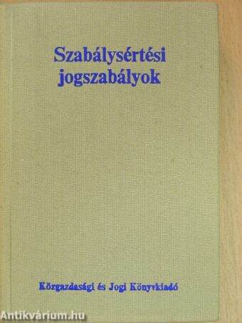 Szabálysértési jogszabályok