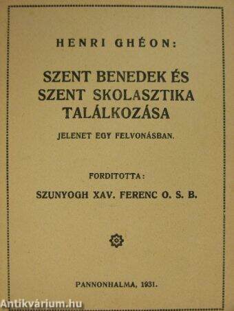 Szent Benedek és Szent Skolasztika találkozása