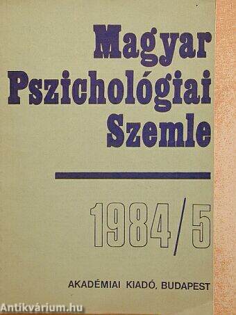 Magyar Pszichológiai Szemle 1984/5. 