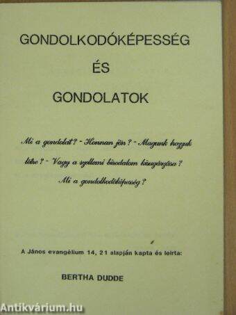 Gondolkodóképesség és gondolatok