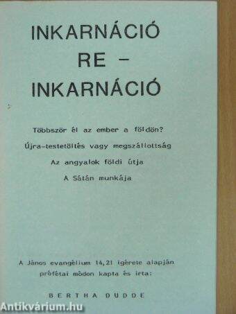 Inkarnáció, reinkarnáció