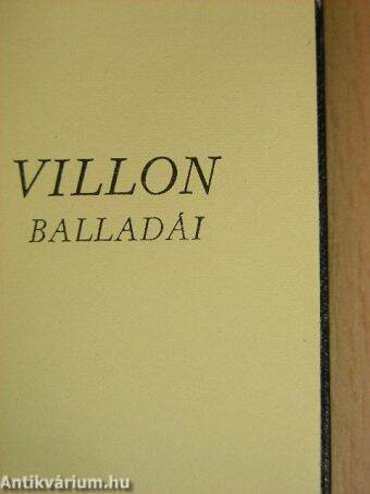 Villon balladái (minikönyv)