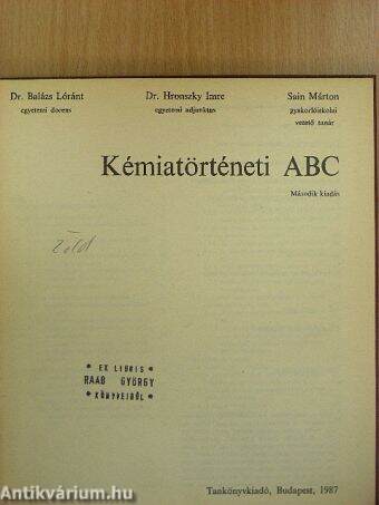Kémiatörténeti ABC
