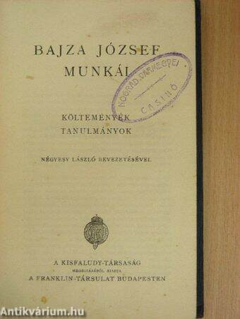 Bajza József munkái