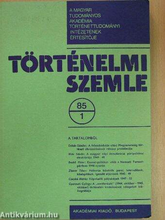 Történelmi Szemle 1985/1.