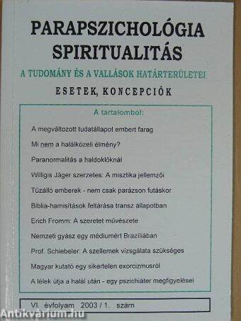 Parapszichológia-Spiritualitás 2003/1.