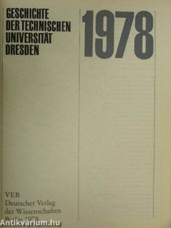 Geschichte der Technischen Universität Dresden 1828-1978