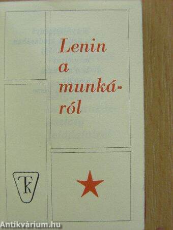 Lenin a munkáról (minikönyv) (számozott)