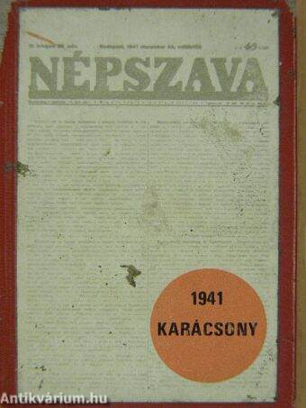 Népszava 1941 karácsony (minikönyv)