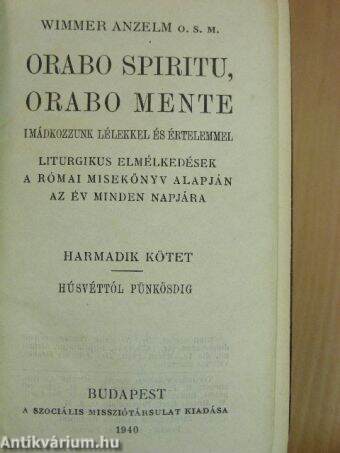 Orabo spiritu, orabo mente III. (töredék)