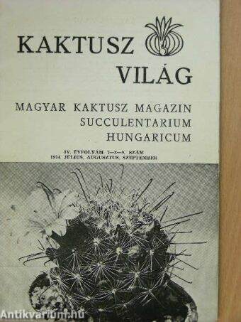 Kaktuszvilág 1974. július-augusztus-szeptember