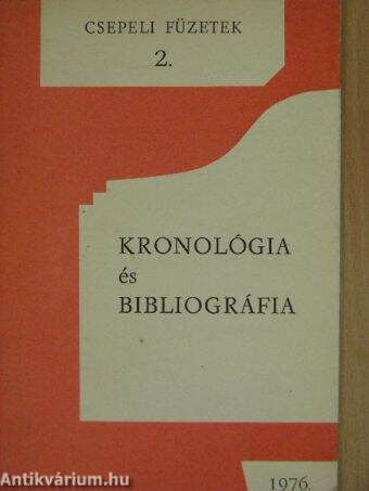 Kronológia és bibliográfia