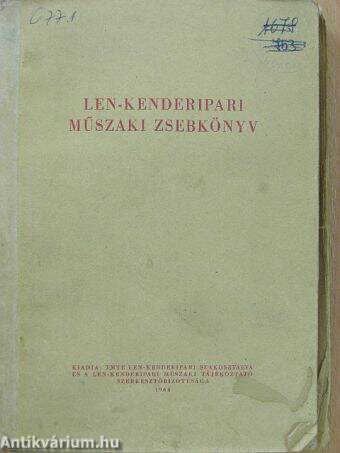 Len-kenderipari műszaki zsebkönyv