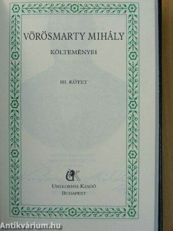 Vörösmarty Mihály költeményei III. (töredék)