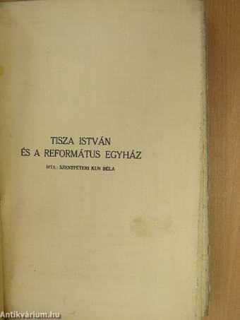 Tisza István és a református egyház