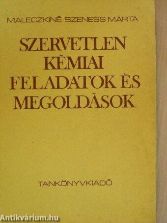 Szervetlen kémiai feladatok és megoldások