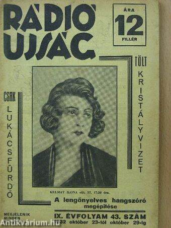 Rádió Ujság 1932. október 23-tól október 29-ig