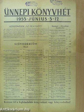 Ünnepi Könyvhét 1955. június 5-12.