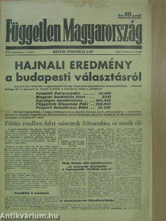 Független Magyarország 1945. október 8.