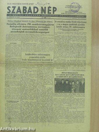 Szabad Nép 1949. október 29.
