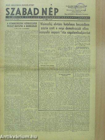 Szabad Nép 1949. október 25.