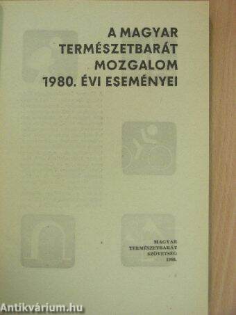 A Magyar Természetbarát Mozgalom eseményei 1980