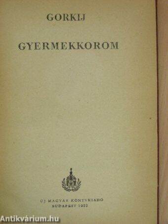 Gyermekkorom