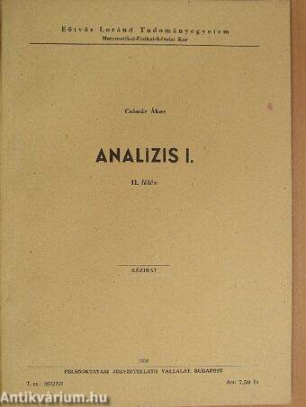 Analízis I.