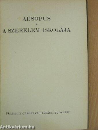 Aesopus/A szerelem iskolája