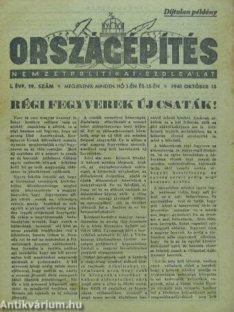 Országépítés 1941. október 15.