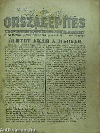 Országépítés 1944. július 1.