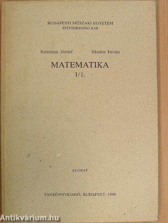 Matematika I/1.