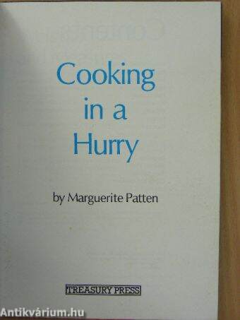 Cooking in a Hurry