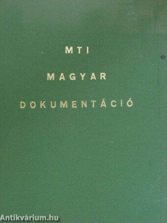 MTI magyar dokumentáció 1987. január-december