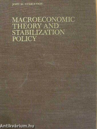 Macroeconomic Theory and Stabilization Policy