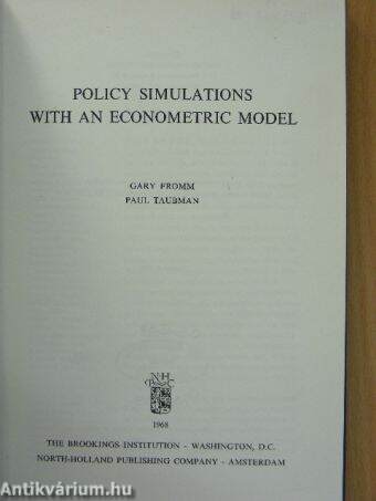 Policy Simulations with an Econometric Model