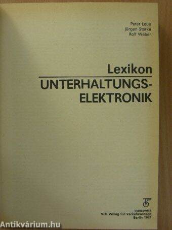 Lexikon Unterhaltungselektronik