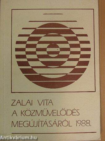Zalai vita a közművelődés megújításáról 1988.