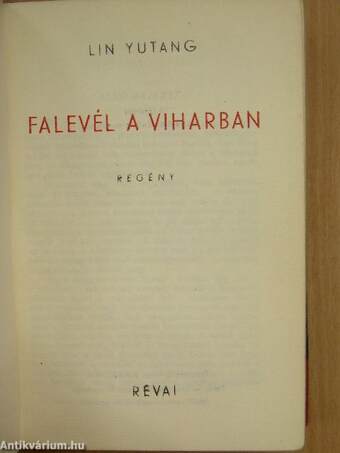 Falevél a viharban