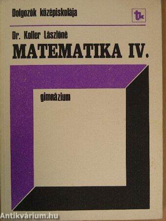 Matematika IV.