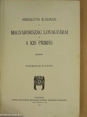 Magyarország lovagvárai/A kis primás