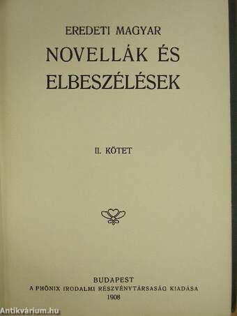 Eredeti magyar novellák és elbeszélések II.