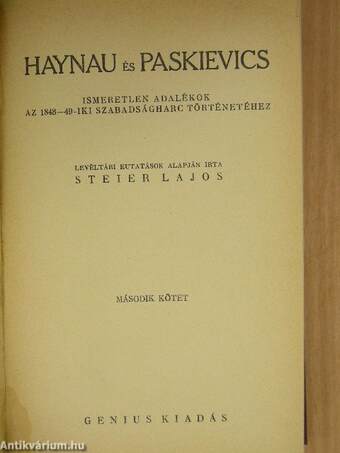 Haynau és Paskievics II. (töredék)