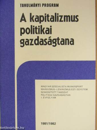 A kapitalizmus politikai gazdaságtan