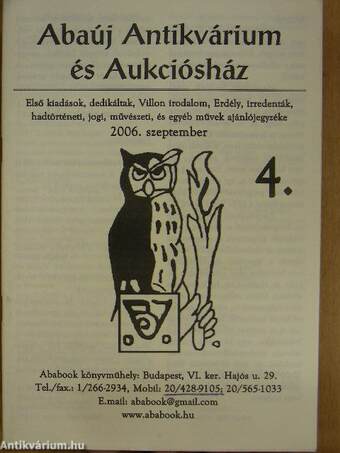 Abaúj Antikvárium és Aukciósház 4.