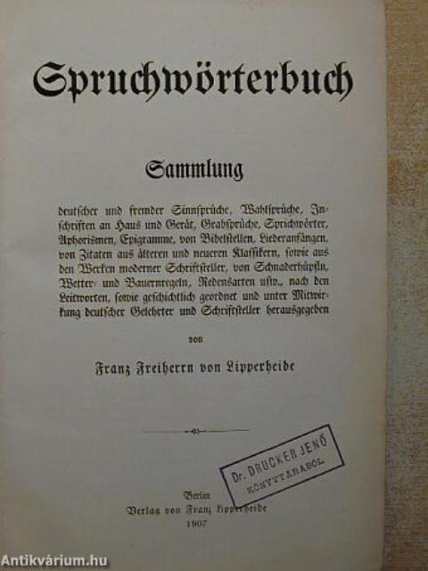 Spruchwörterbuch (gótbetűs)