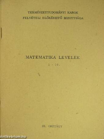 Matematika levelek 1-10