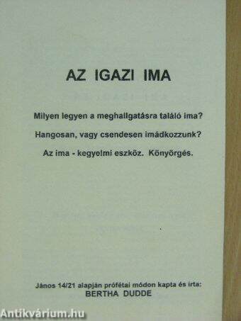 Az igazi ima