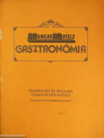 HungarHotels Gasztronómia 1981/2.